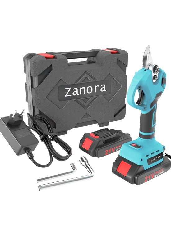 Zanora Elektrische Snoeischaar - 2x Accu - Elektrisch - Heggenschaar- op Batterij - 30mm van $