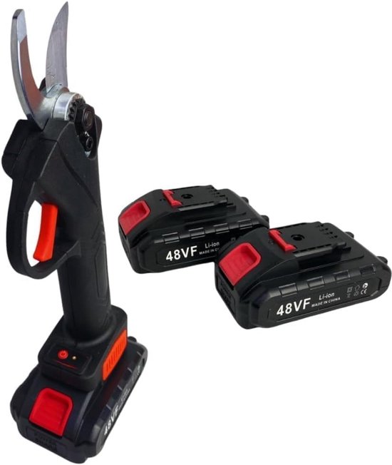 Zavira® Snoeischaar - Heg - Elektrische - Dubbele accu 21 V of 48 VF - Zwart van Merkloos	