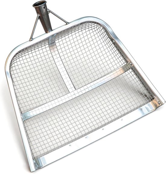 Zeefschop - Zandzeef - Tuin Grond Zeven - Versterkt Gelast Frame - 47x36 cm - Zilver