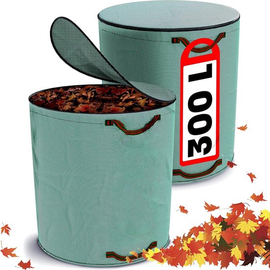 Zeer Ruime Tuinafvalzak Set van 2 met Zelfstandig Ontwerp en Waterafstotende Eigenschappen van Glorytec