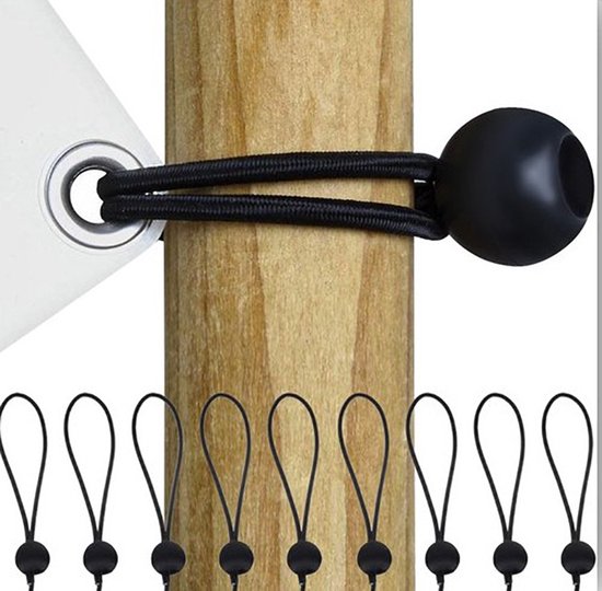 Zeilspanner Met Bal - Spanrubbers Elastieken - Tentspanner Spanelastiek 16-30 CM - 10 Stuks - Spanband Rubber Voor Bootzeil/Zeil/Spandoeken/Schaduwdoek/Aanhangwagen -Tent Koord Spanners van ZentroVita