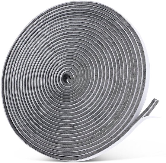 zelfklevend, insectenbescherming, grijs, 9 x 23 mm, 10 m, voor rolgordijnen, borstelafdichtingen, schuifdeuren, afdichtingsborstel, zelfklevend voor ramen, deuren en kasten