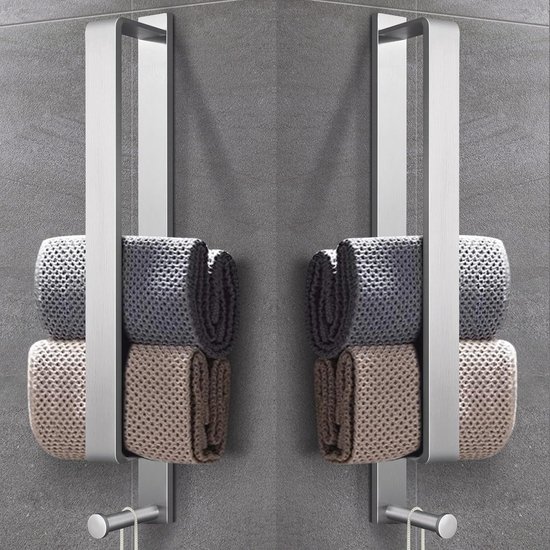 Zelfklevende Handdoekstang 43.5cm - Roestvrij Staal, No-Drill, Voor Badkamer en Keuken van Everloc