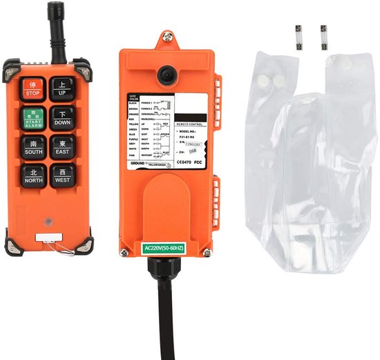 Zender en Ontvanger Elektrische Takel - Industriële Afstandsbediening - Draadloze Afstandsbediening 220V met Accessoires - Bediening voor Takel van Merkloos	