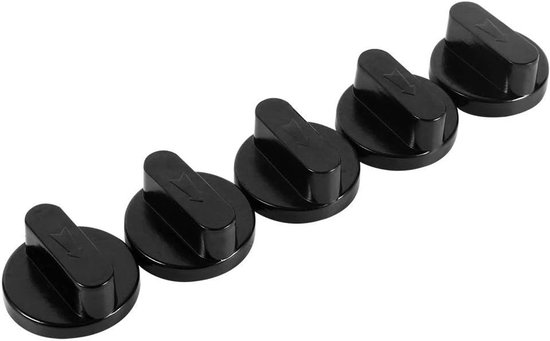 Zerodis 5pcs Gas Cooker Knobs Black Universal Cooker Oven Grill Knobs Switch Control Replacement Handles for Home Kitchen Use van Zerodis