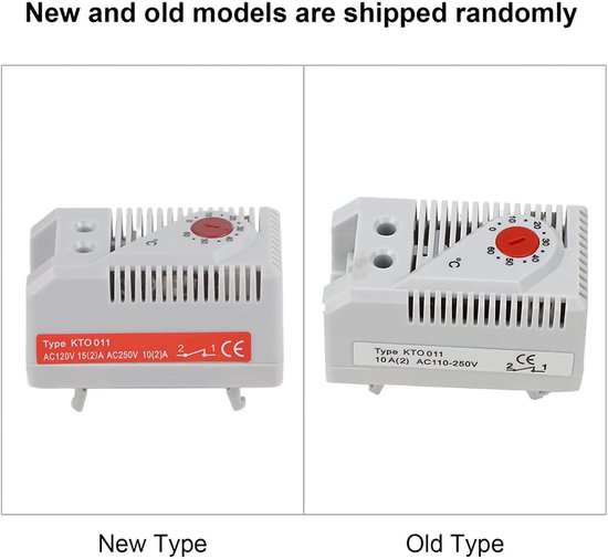 Zerodis Adjustable mechanical thermostat, 0-60 ° C, temperature controller of the mechanical, compact thermostat (red button) van Zerodis