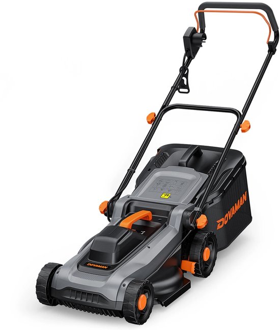 Zerova Elektrische Grasmaaier - Kooimaaier - handgrasmaaier - 40L Grasopvangbak - Opvouwbare Handgreep - 36cm Maaibreedte - Zwart