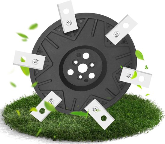 Zesblads maaier messen van glasvezelversterkt materiaal voor robotmaaiers, compatibel met diverse modellen