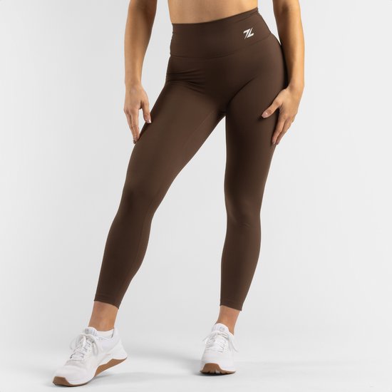 ZEUZ Sport Legging Dames High Waist - Sportkleding & Sportlegging Squat Proof voor Fitness & Crossfit - Hardloopbroek, Yoga Broek - 62% Recycled Nylon & 38% Elastaan - Bruin - Maat XS van ZEUZ
