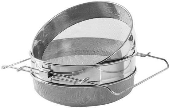 ZffXH Honey Stainless Steel Double Bee Sieve Debris Strainer Filter van Merkloos	