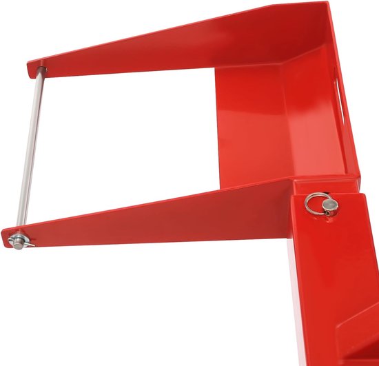 Zitmaaier Hefplatform - Grasmaaierkrik Hefbok - Onderhoud Gazontractor - Stabiel I-drager Ontwerp - 104-126 cm - Rood