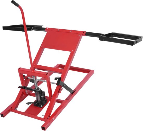 Zitmaaier Lift - Gazontractor Lift - Reparatie Werkzaamheden - Verstelbare Hefhoogte - Tot 2268 kg - Rood Zwart