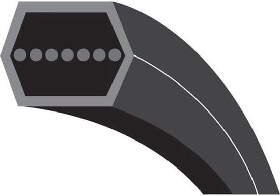 Zitmaaier V-riem - Aandrijfriem Grasmaaier - Maaien Gazon - Zeshoekig Profiel - 2898 mm - Zwart