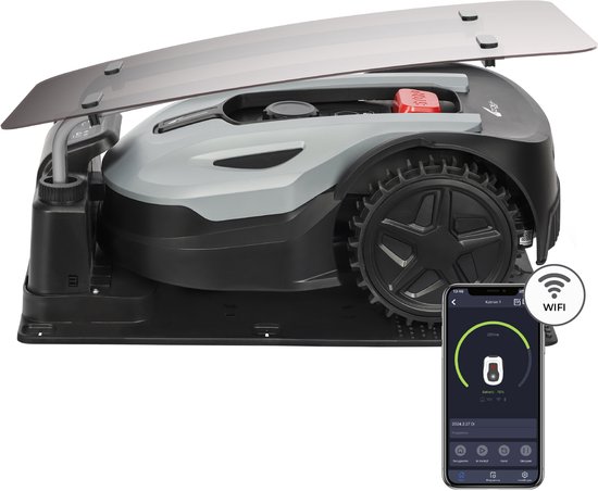 Zoef Robot Robotgrasmaaier Katrien met afdekkap tot 500m2 Met Wifi & Bluetooth App - robotmaaier - robot grasmaaier - robotmaaier met App - grasmaaier van Zoef Robot