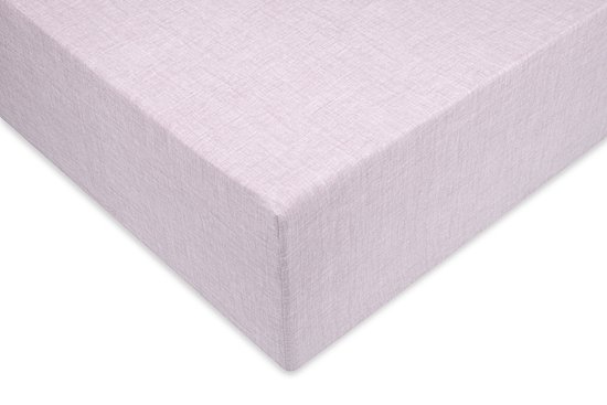 Zohome Hoeslaken Lino - Onderlaken 1 persoons - 90x210-220 - 100% Katoen - Paars van Merkloos	