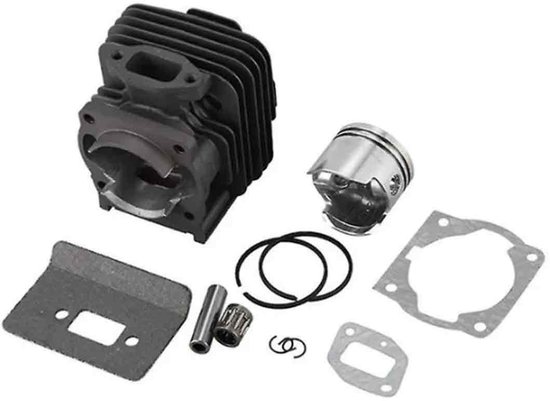 Zuigermontageset Motor - Compatibel 44mm 52cc cilindersets 1e44f-5 44f-5 44-5 Bg520 - Duurzaam en hittebestendig - Eenvoudige montage - Motorprestaties behouden - Voor onderhoud en reparatie - Zilver van BGMAXIMUM