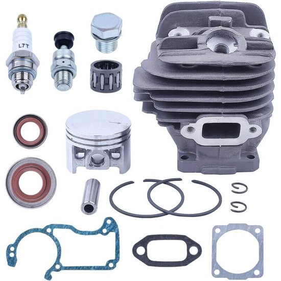 Zuigers en cilinders geschikt voor Stihl 026 MS260-serie, Nikasil 44,7 mm zuiger + cilinder + pakking + drukreduceerventiel + bougie kettingzaagonderdelen 16-in-1 kit.