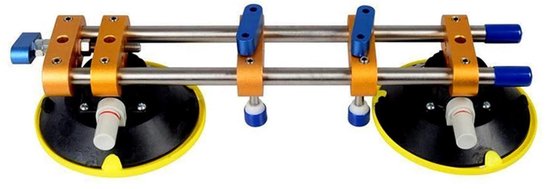 Zuignappen Naad Setter - Nivelleringsgereedschap Aanrecht - Naden Verbinden - Dubbele Zuignappen - 6 Inch - Zwart