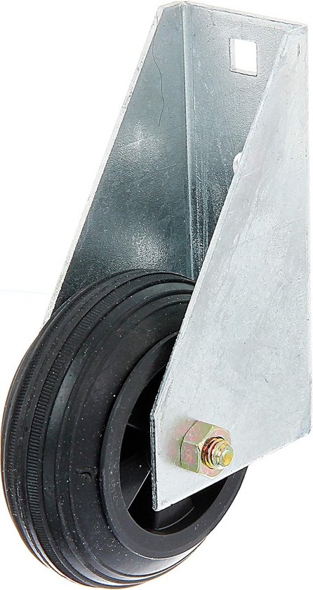 Zwaar Poortwiel voor Vastschroeven - Thermisch Verzinkt Staal - Ø80 mm van Merkloos	