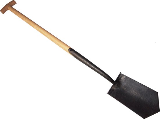 Zwanehals puntspade met opstapjes steel 750mm de Wit.
