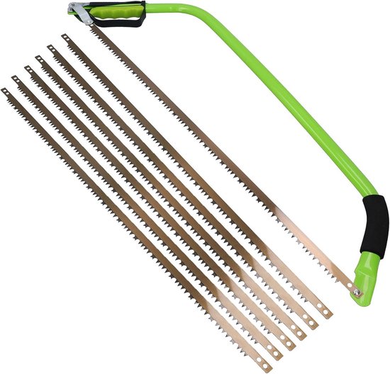 Zware Boogzaag 30 Inch met 6 Reservebladen voor Takken en Hout van Merkloos	