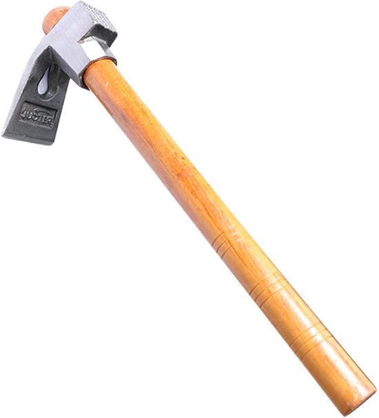 Zware stalen onkruid schoffel met houten handvat voor graven en wieden - Tuiniers gereedschap .