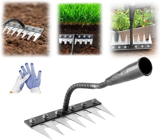 Zware Tuinhark, Duurzame Onkruidverwijderaar en Grondverbeteraar voor Tuinonderhoud, Ideaal voor Landschapswerk en Gazonverzorging