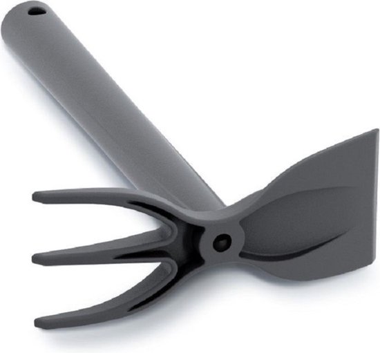 Zwarte kunststof hark/schoffel 29 cm - Tuingereedschap/moestuin/kruidentuin accessoires van Kopper.