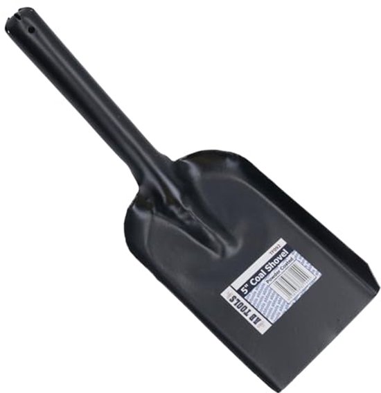 Zwarte Schop voor Open Haard - 5 Inch Metalen Gereedschap voor As en Kolen van Merkloos	