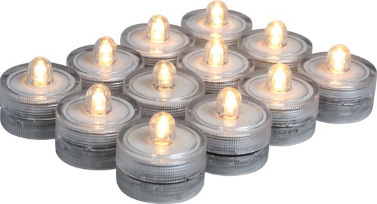 Zwembad lamp en Jacuzzi lampen set van 6 stuks - lampjes en drijvende verlichting - theelichtjes waterdicht van FlinQ