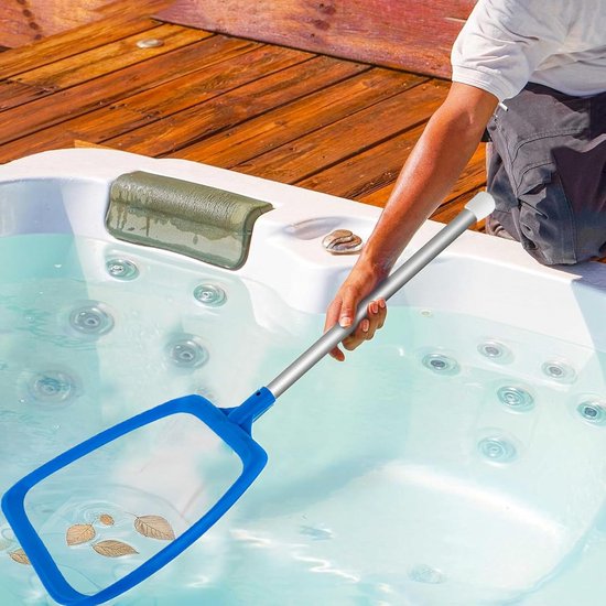 Zwembadnet met Telescoopsteel – Fijnmazig Schepnet voor Zwembad en Vijverreiniging (Uitschuifbaar) van Merkloos	