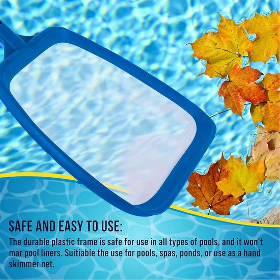 Zwembadnet met Telescoopsteel voor Grondig Schoonmaken van Zwembaden en Vijvers van Merkloos	