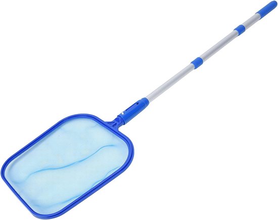 Zwembadskimmer, Bladhark, Zwembadreinigingsset met Telescopische Aluminium Steel van 28 X 24 Cm (11 X 9,6 inch) voor Zwembad, Vijver en