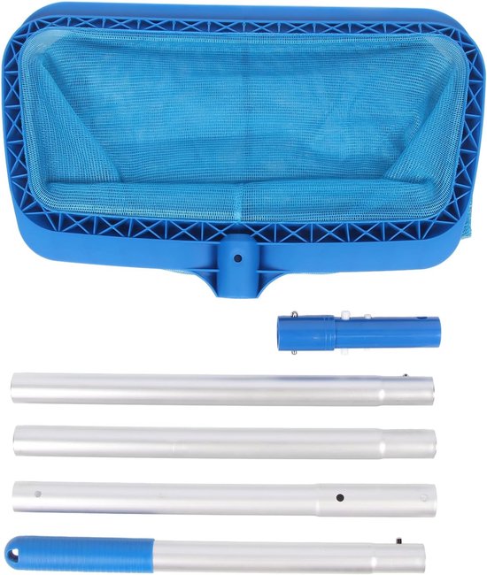 Zwembadskimmernet, Zwembadbladskimmer met Grotere Capaciteit, Stevig Nylon Gaas, Verstelbare Paal, voor Het Reinigen van Bubbelbaden, Spa's en Fonteinen