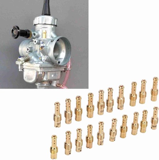 Zwenkarmspoel - 20 Stuks - Carburateur Slow Pilot Jet-set - 12,5-60 - Metalen Vervanging - VM TM TMX Koolhydraten van Merkloos	