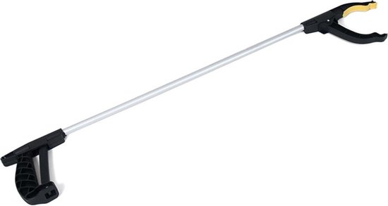 Zwerfvuilgrijper/afvalgrijper zwart 76 cm van kunststof - Grijparmen - Vuilnisgrijpers van Merkloos	