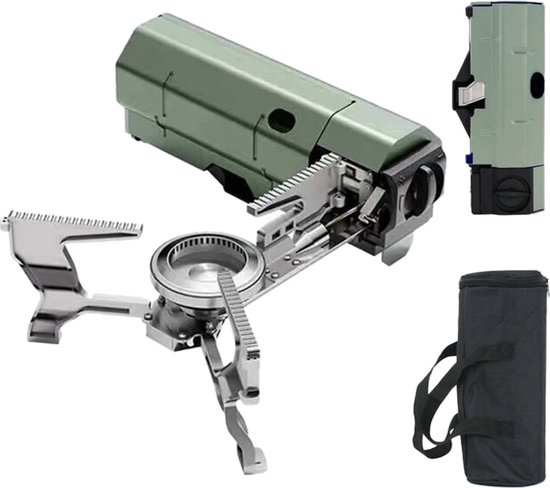 ZYLARO Premie Camping kooktoestel - opvouwbaar gastoestel camping - Draagbaar Gasfornuis - 2600 W - Groen van ZYLARO