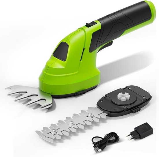 Zylo® Grasschaar - Grasschaar met Accu - Grasschaar met Steel - 28 x 12 x 9 cm; - Groen van Merkloos	