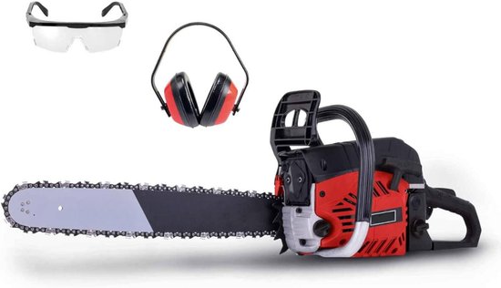 "Zylo® Kettingzaag Benzine - Kettingzaag - Kettingzaag Benzine Mcculloch - Rood Zwart - 89cm x 19cm x 19cm van Merkloos	