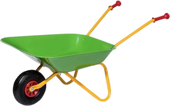 Zylo® Kruiwagen Kind - Kruiwagen Speelgoed - Tuingereedschap Kind - 50x39x14cm - Groen van Zylo