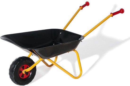 Zylo® Kruiwagen Kind - Kruiwagen Speelgoed - Tuingereedschap Kind - 80x39x41cm - Zwart van Zylo