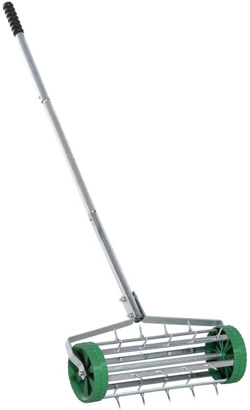 Zyrex® Equivera Gazonbeluchter - Gras Beluchten - Gazon Beluchter - Groen en zilver - 139cm x 44cm x 15cm